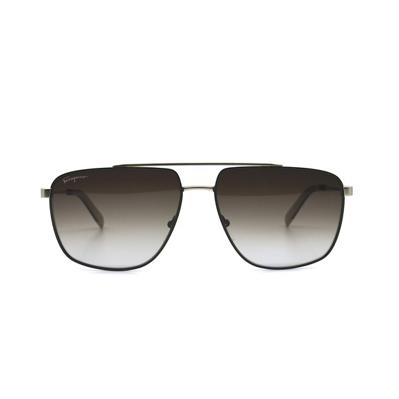 FERRAGAMO SF239S 758 GREEN/SILVER BROWN GRADIENT AVIATOR AUTHENTIC SUNGLASSES - Picture 2 of 10